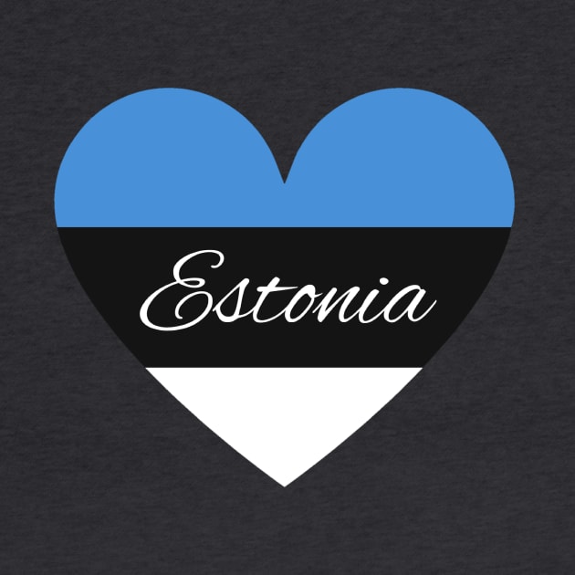 Estonia Heart Flag by LukjanovArt